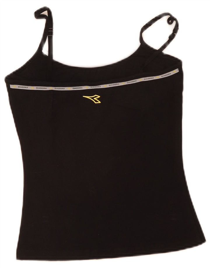 Diadora Womens Cami Top US 2 XS Black Cotton