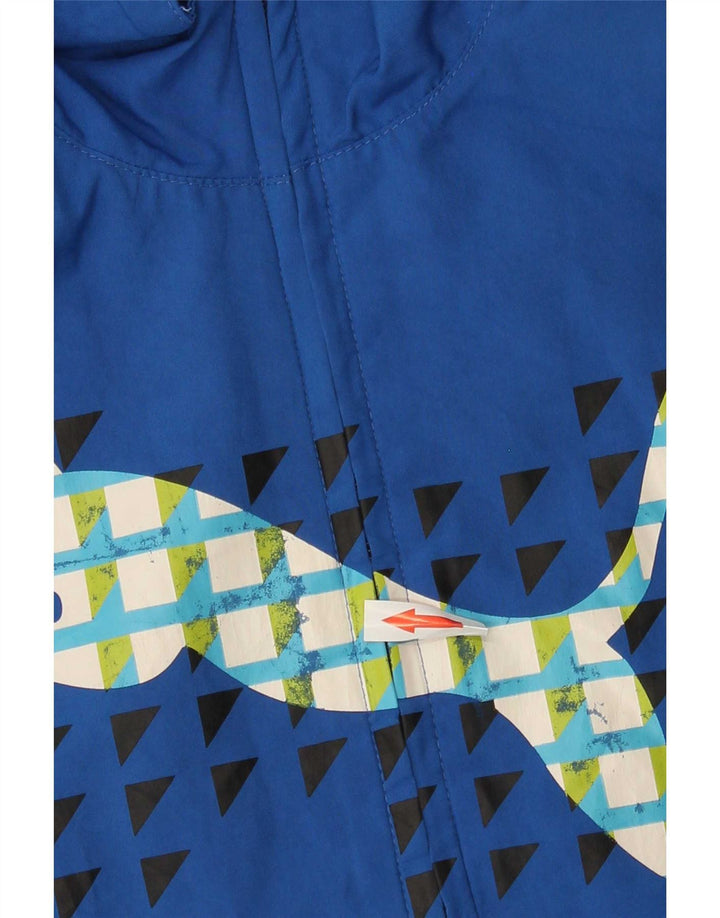 Giacca da tuta grafica da ragazzo Puma 9-10 anni in poliestere blu