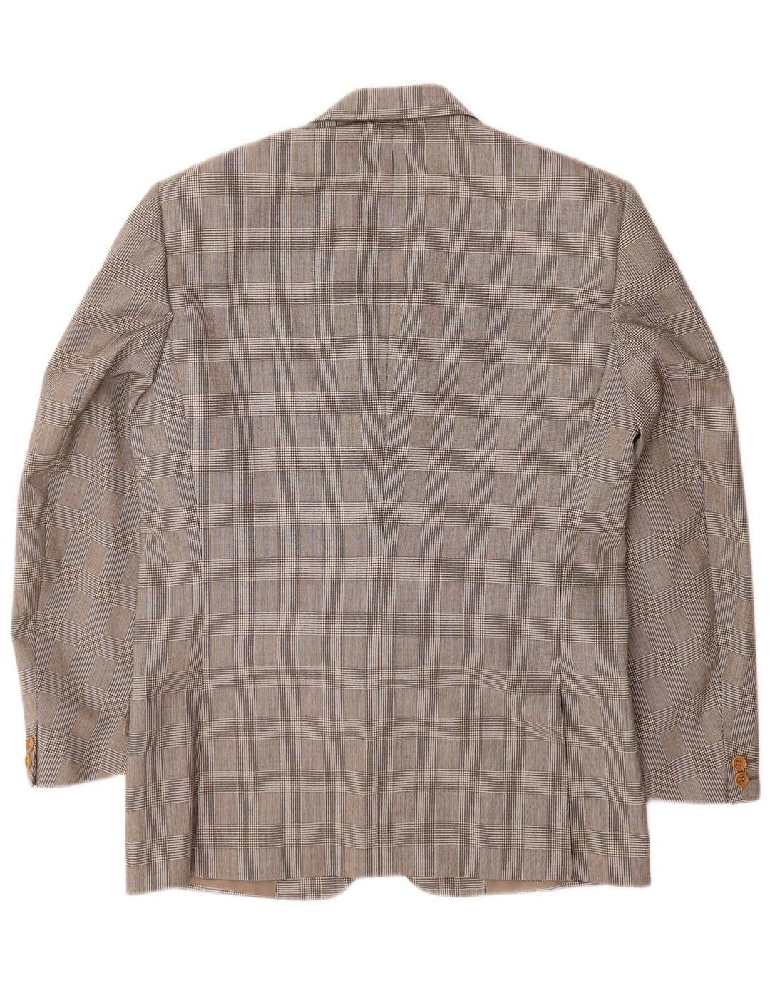 Burberrys Mens 2 Button Blazer Jacket IT 48 Medium Grey Check Wool