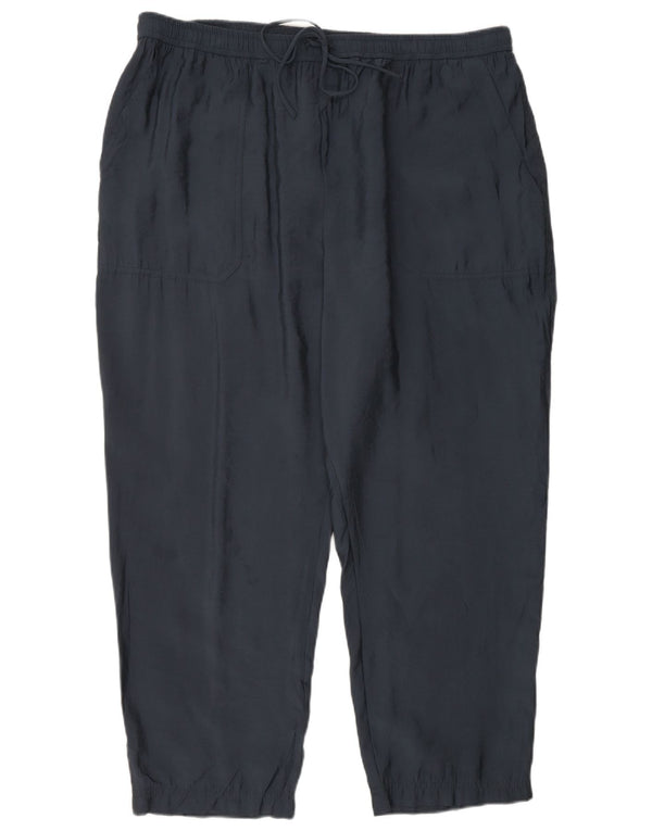 Pantaloni tăiați drept pentru femei Zara 2XL L34 L26 Bleumarin Modal