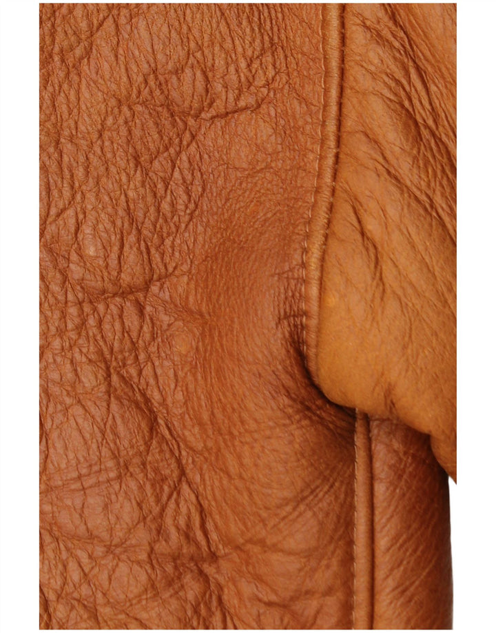 Anfor Womens Shearling Jacket IT 44 Medium Brown Shearling