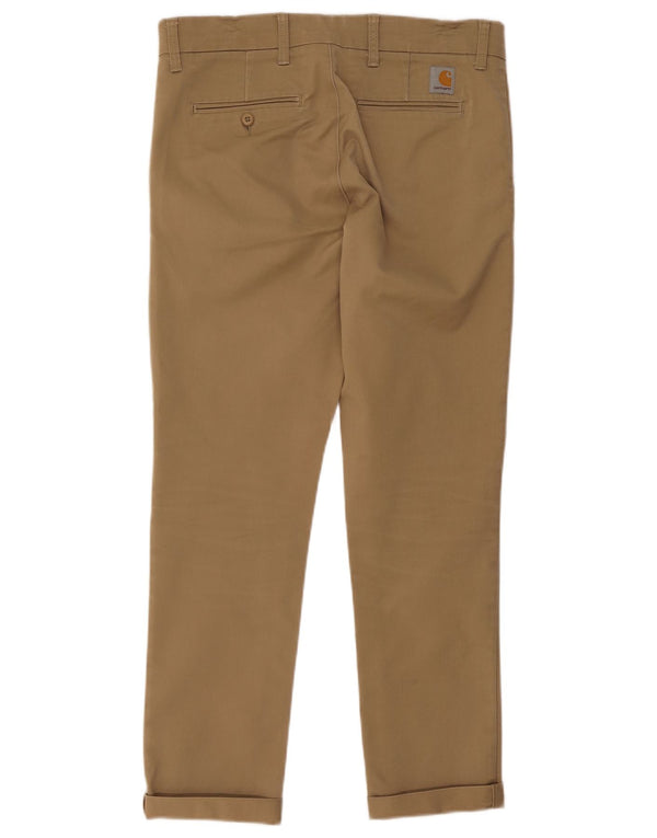 Carhartt Herren Slim Fit Chinohose W33 L32 Beige Baumwolle