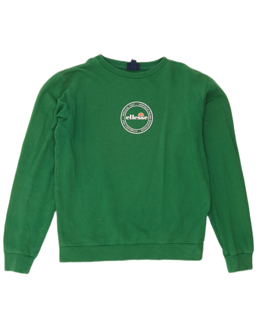 Ellesse Womens Graphic Oversized Sweatshirt Jumper UK 8 Small Green