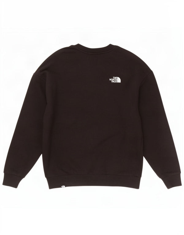 The North Face Womens Graphic Sweatshirt Jumper UK 14 Medium Black Cotton