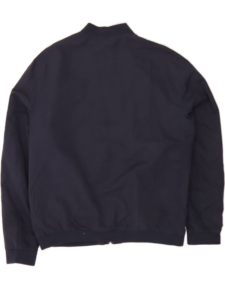 JACK & JONES Mens Bomber Jacket UK 42 XL Navy Blue Polyester Vintage Jack & Jones and Second-Hand Jack & Jones from Messina Hembry 