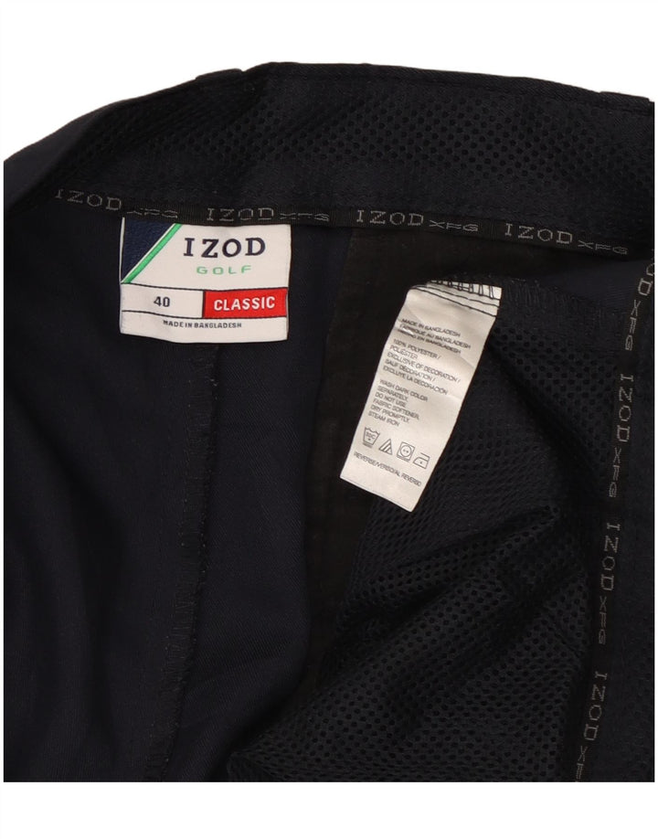 Pantaloncini cargo classici da uomo Izod W40 XL poliestere blu navy