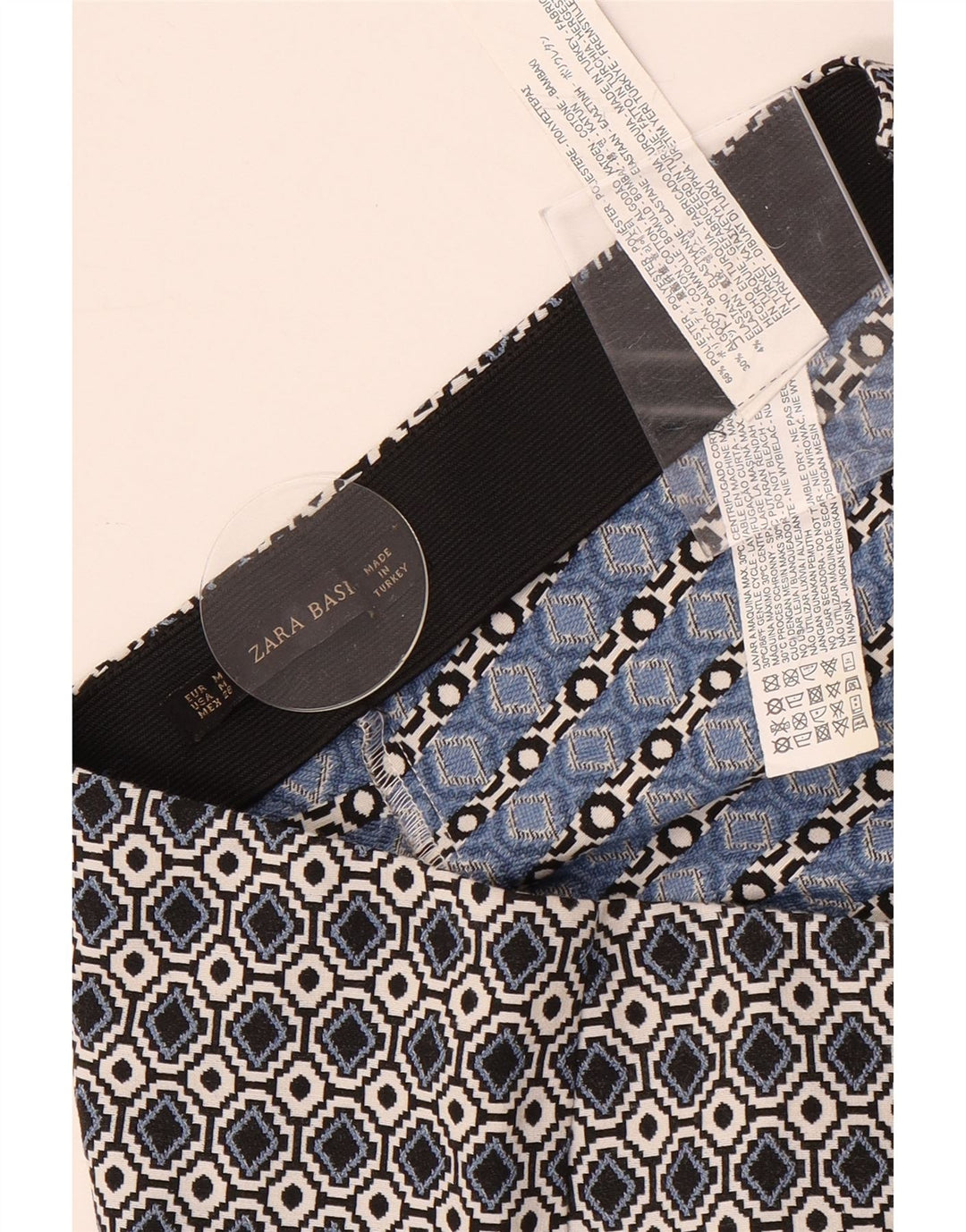 Pantaloni casual da donna ZARA medi W28 L28 multicolore geometrico