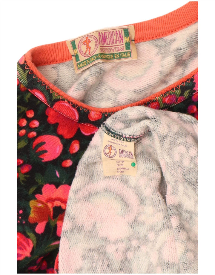 American System Womens Sweatshirt Jumper UK 14 Medium Multicoloured Floral