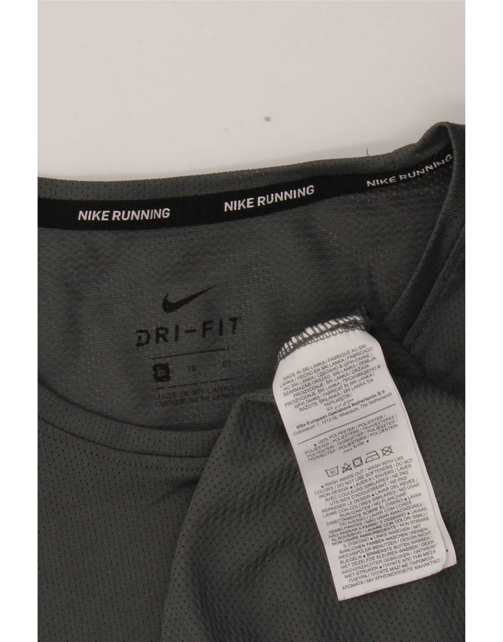 Nike Mens Dri Fit T-Shirt Top XL Grey Polyester