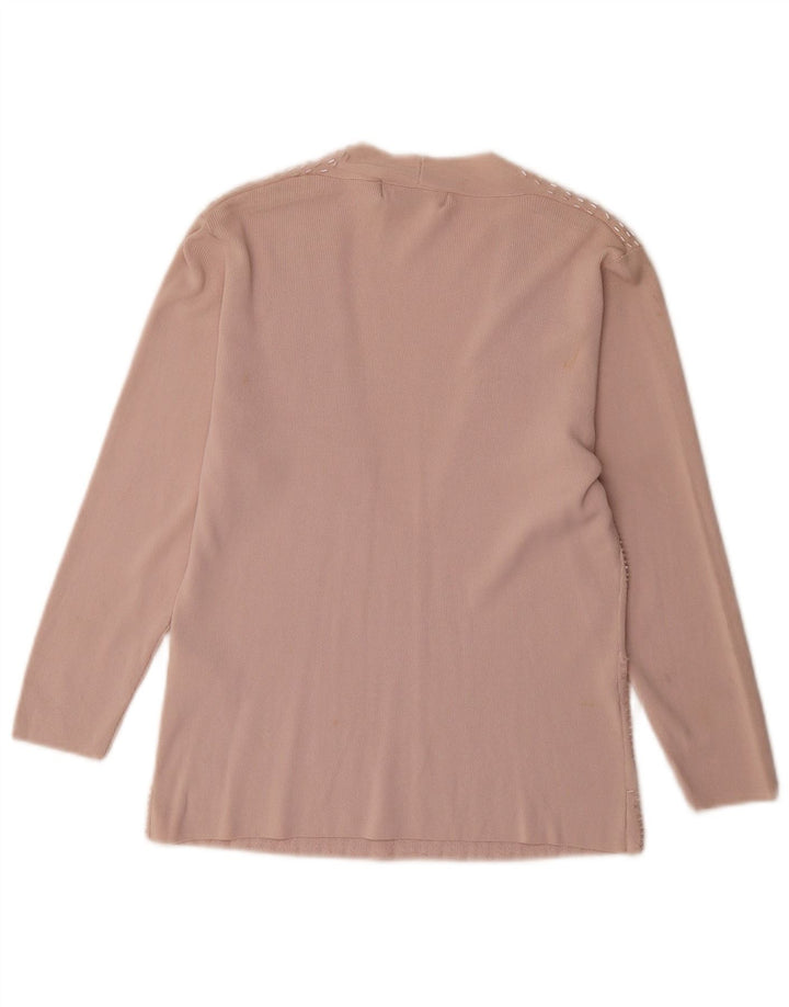 Zara Dame Bluse Top UK 14 Large Pink Rayon