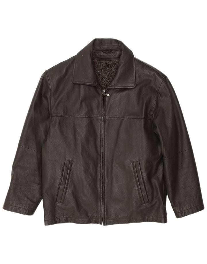 Geacă de piele pentru bărbați Canda IT 48 Medium Black