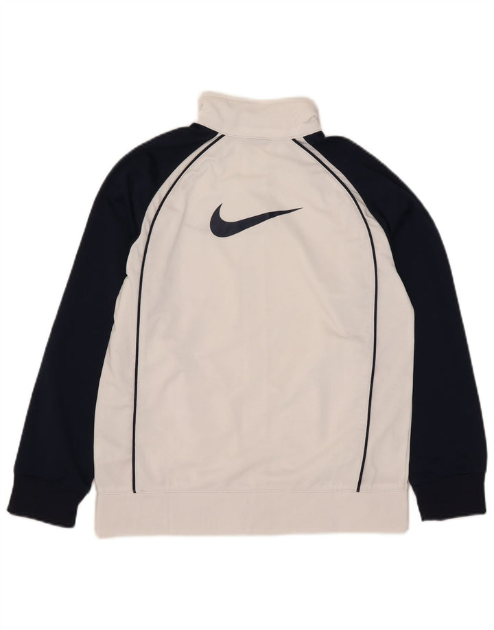 Nike Girls Tracksuit Top Jacket 10-11 Years Medium White Colourblock
