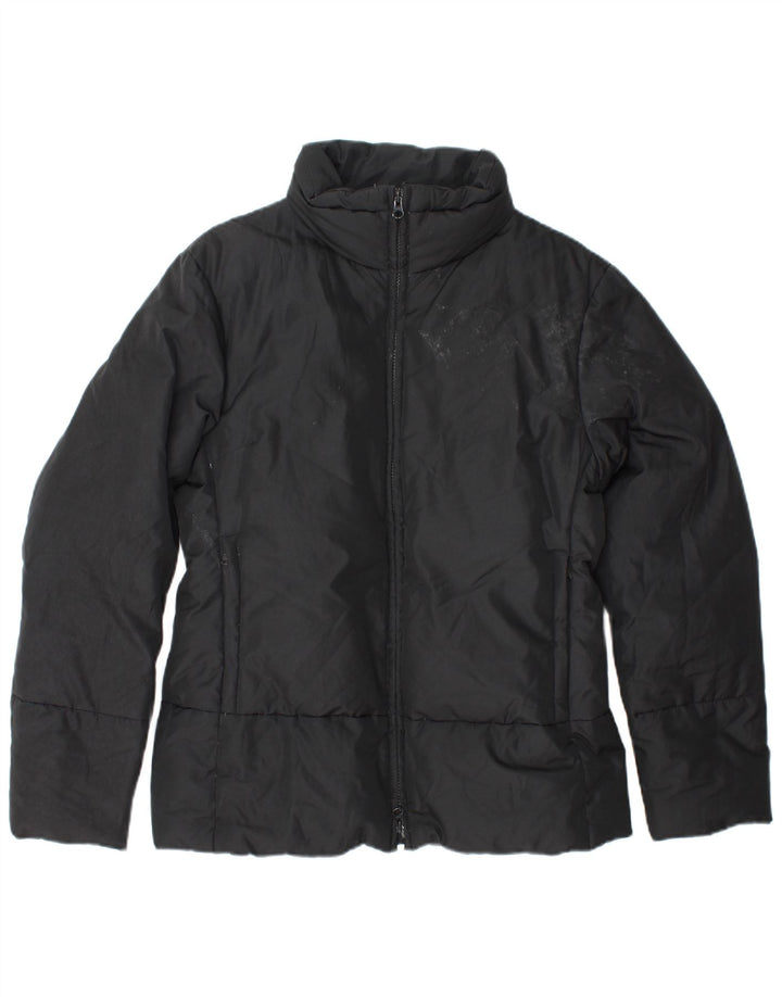 SISLEY Womens Padded Jacket UK 14 Medium Black Polyester