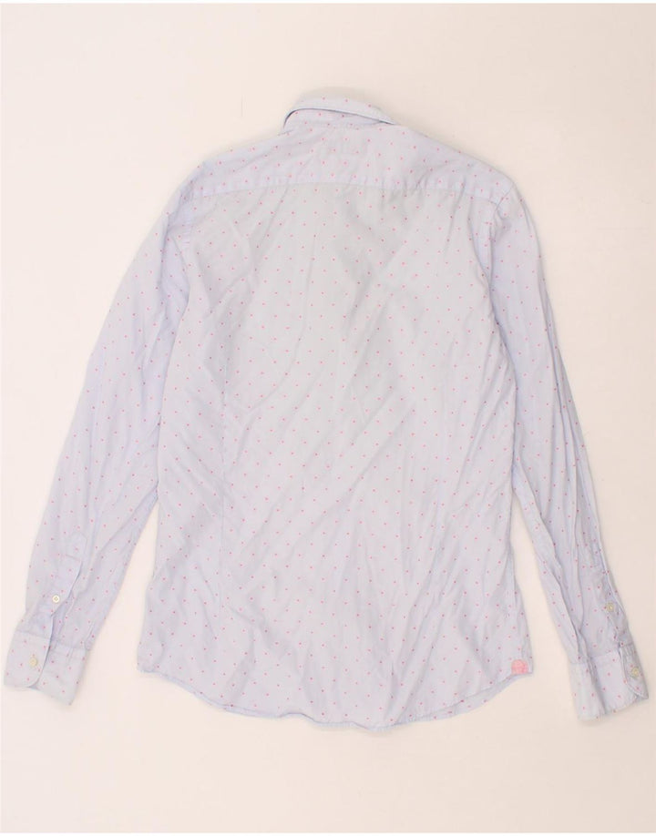 MASSIMO DUTTI Mens Tessuto Italiano Shirt Small Blue Spotted Vintage Massimo Dutti and Second-Hand Massimo Dutti from Messina Hembry 