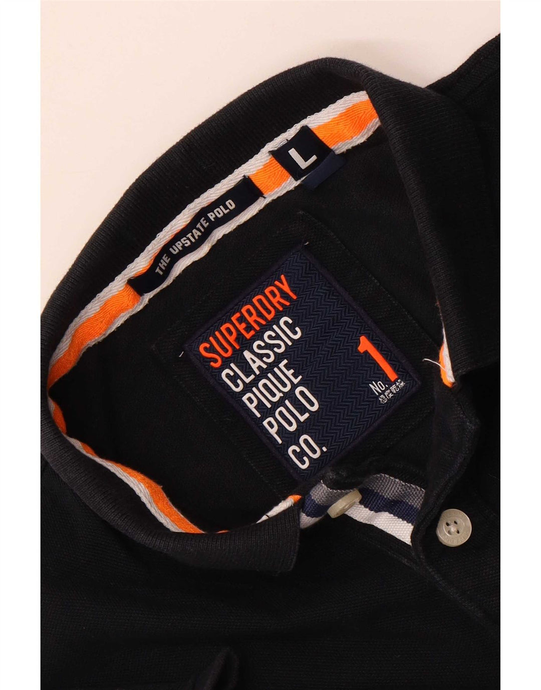 Superdry Mens Graphic Polo Shirt Large Navy Blue