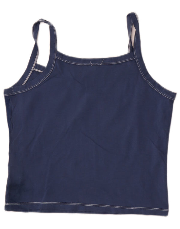 North Sails Womens Graphic Cami Top UK 14 Large Navy Blue Cotton