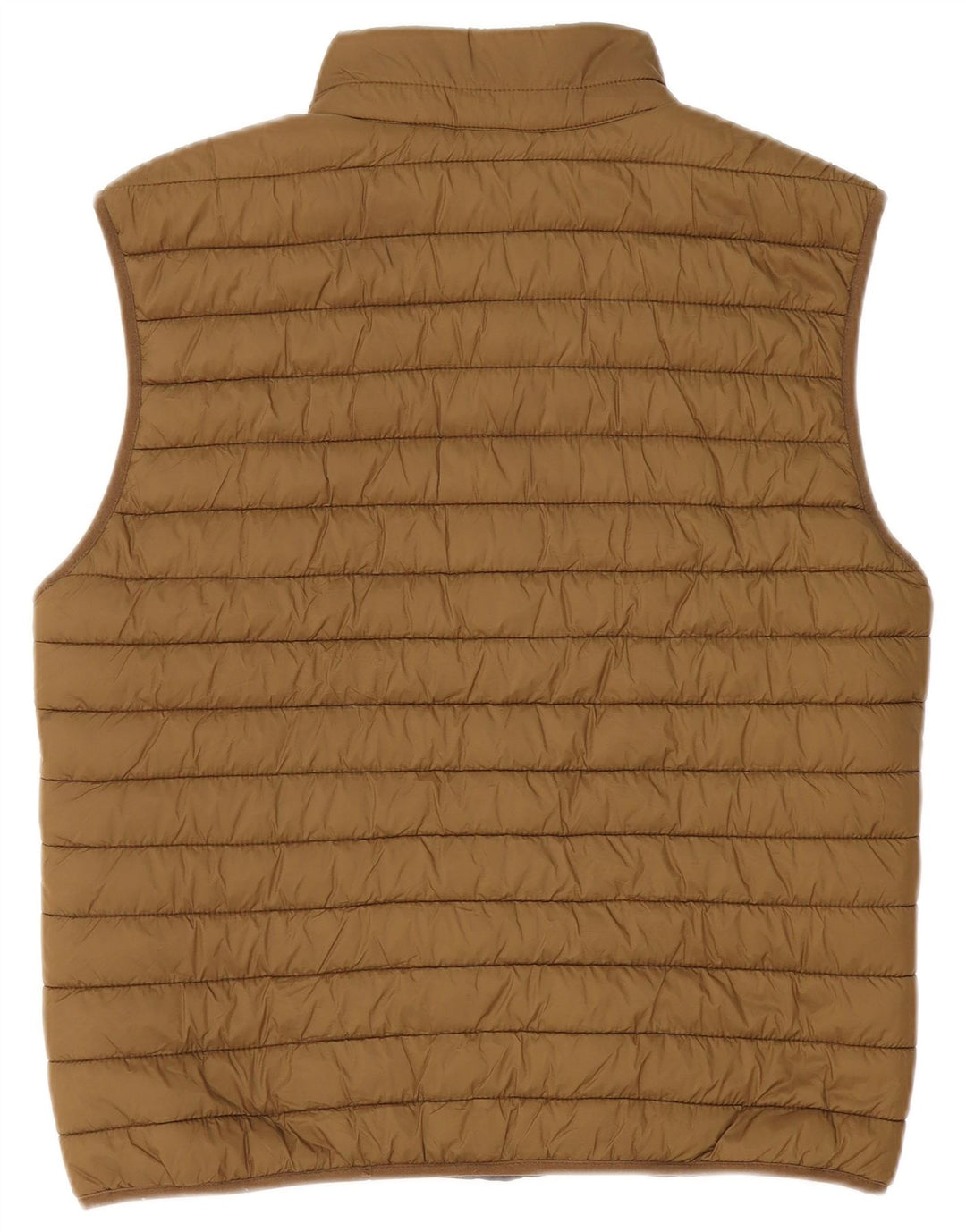 Zara Mens Padded Gilet UK 40 Large Khaki Polyester