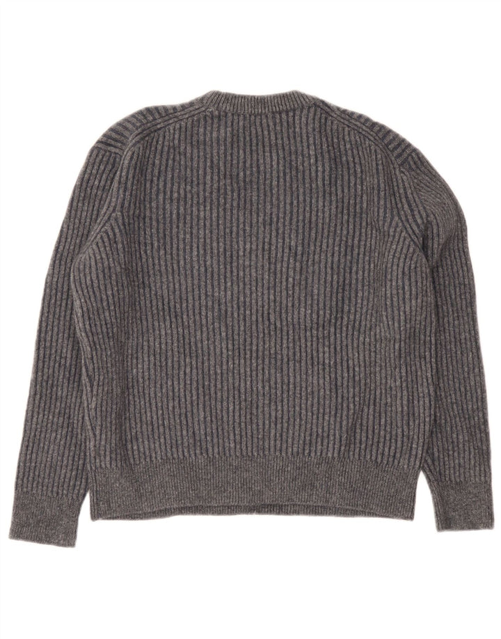Massimo Dutti Pull à col rond pour femme UK 16 Grande laine grise