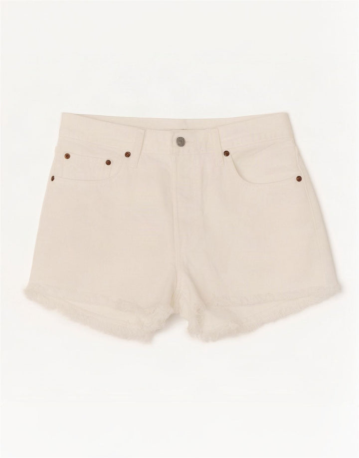 Levi's Womens 501 denimshorts W28 Medium White Bomuld