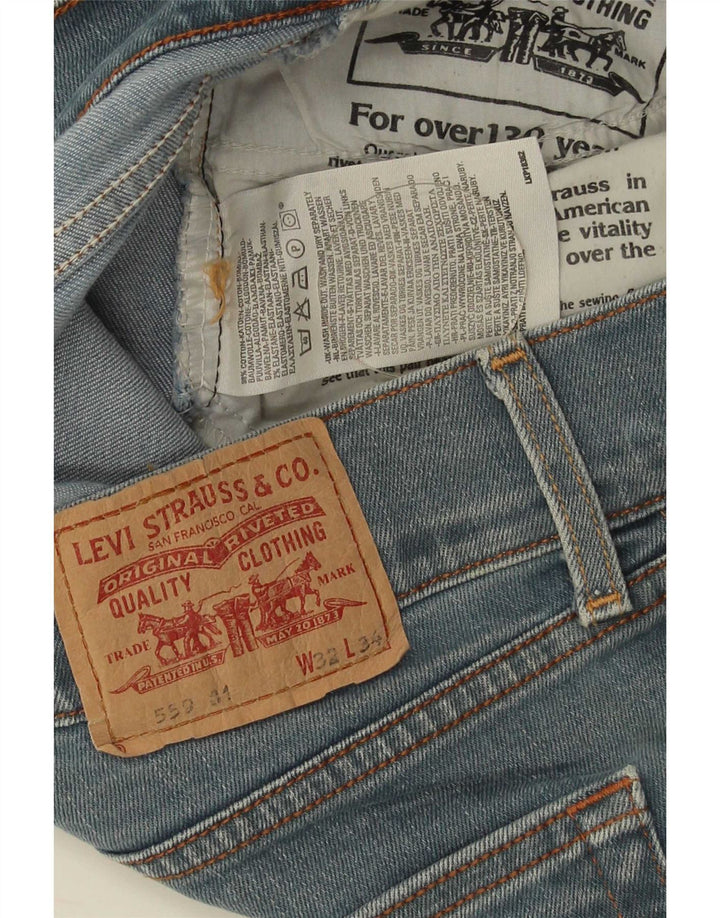 Levi's Womens 559 Distressed Denim Shorts W32 Large Blue Cotton