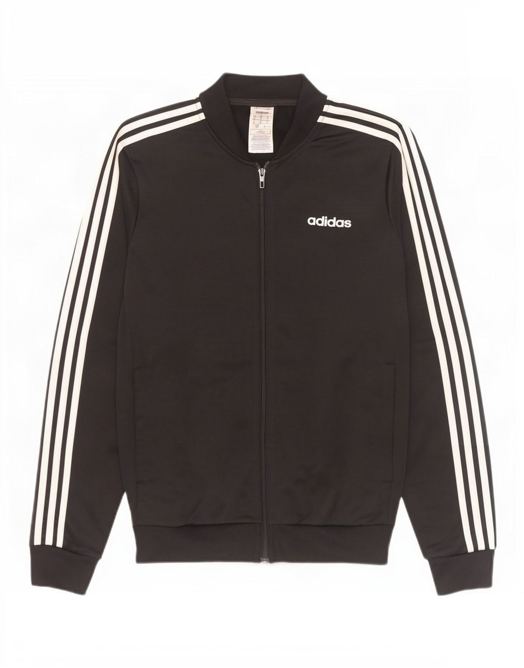 Adidas Hombre Chándal Top Chaqueta Pequeña Poliéster Negro