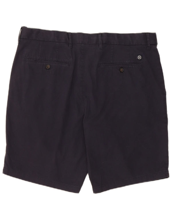 Marks & Spencer Short Chino Homme W36 Large Bleu Marine Coton