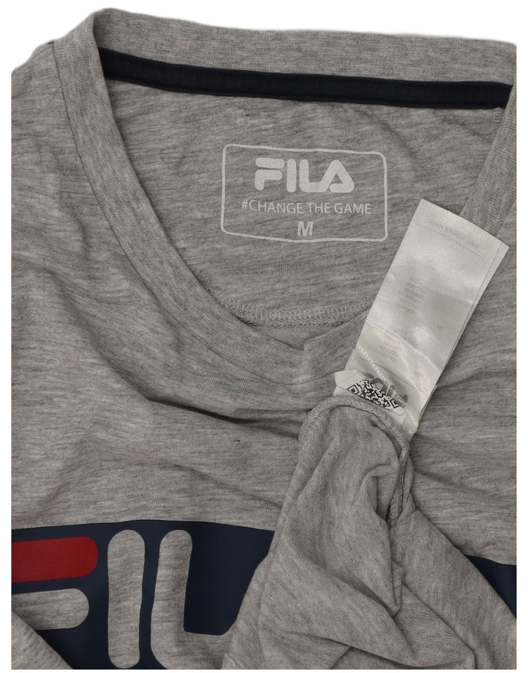 Fila Mens Graphic T-Shirt Top Medium Grey Flecked Cotton