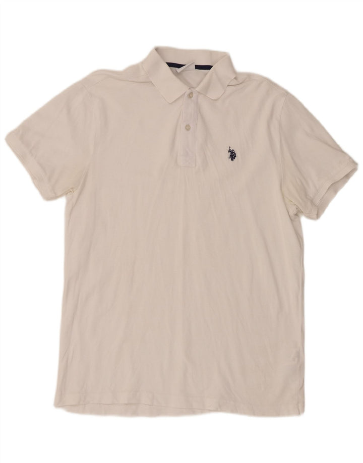 U.S. Polo Assn. Mens Shirt Large White Cotton