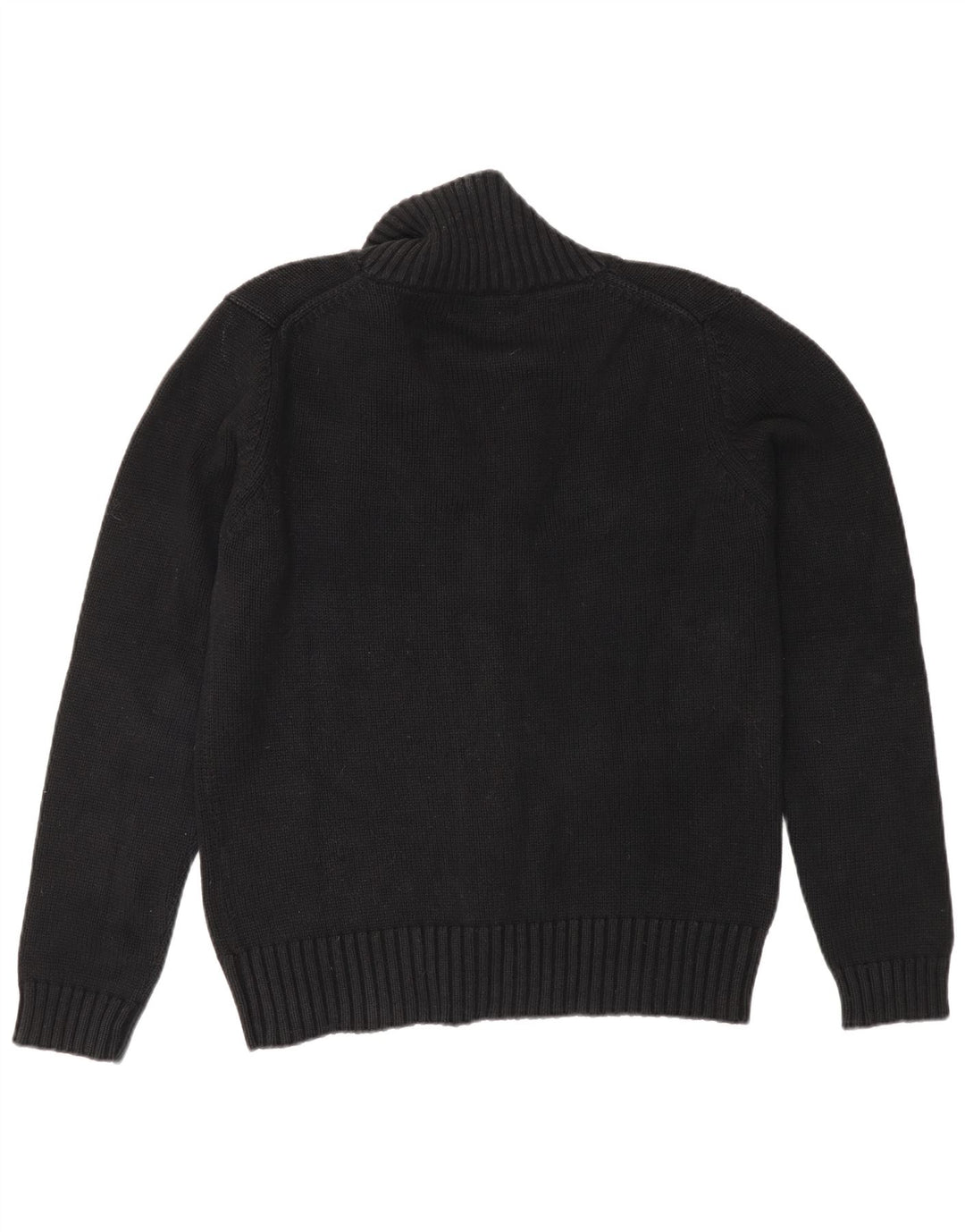 Zara Herre Cardigan Sweater Medium Sort Bomuld Classic