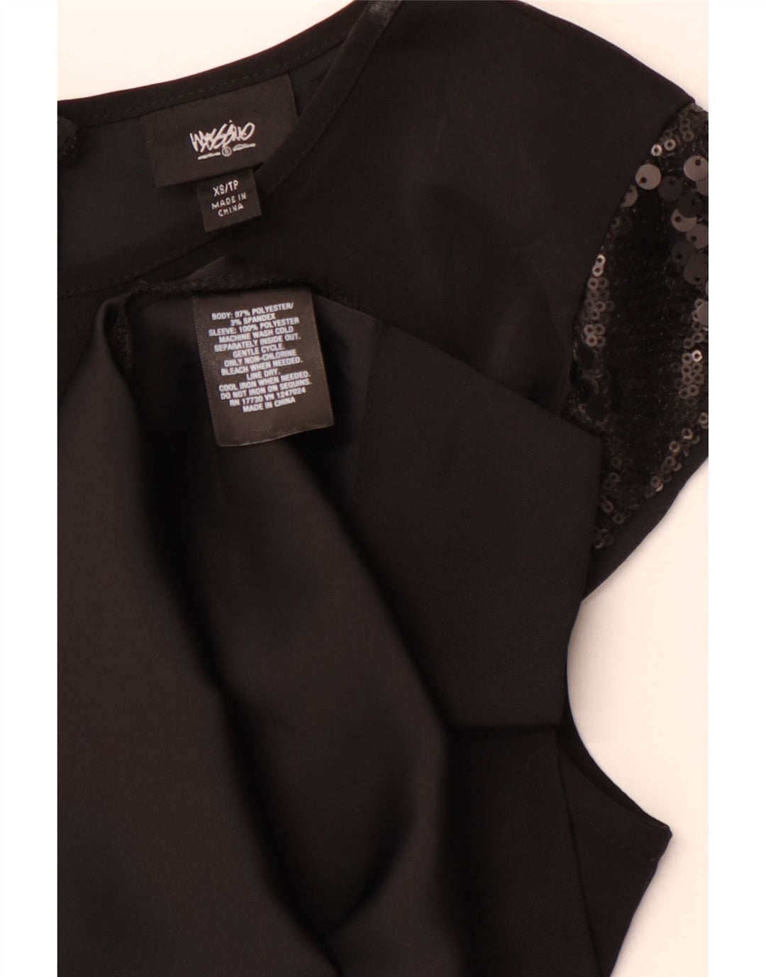 Abito a trapezio da donna MOSSIMO UK 6 XS poliestere nero