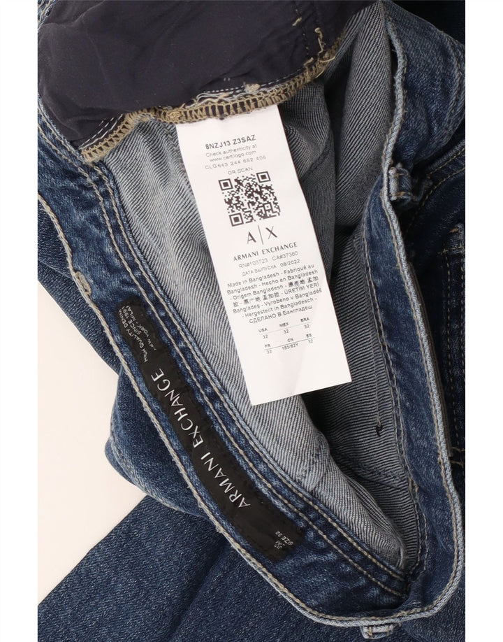 Armani Exchange Damen Slim Jeans W32 L34 Blaue Baumwolle
