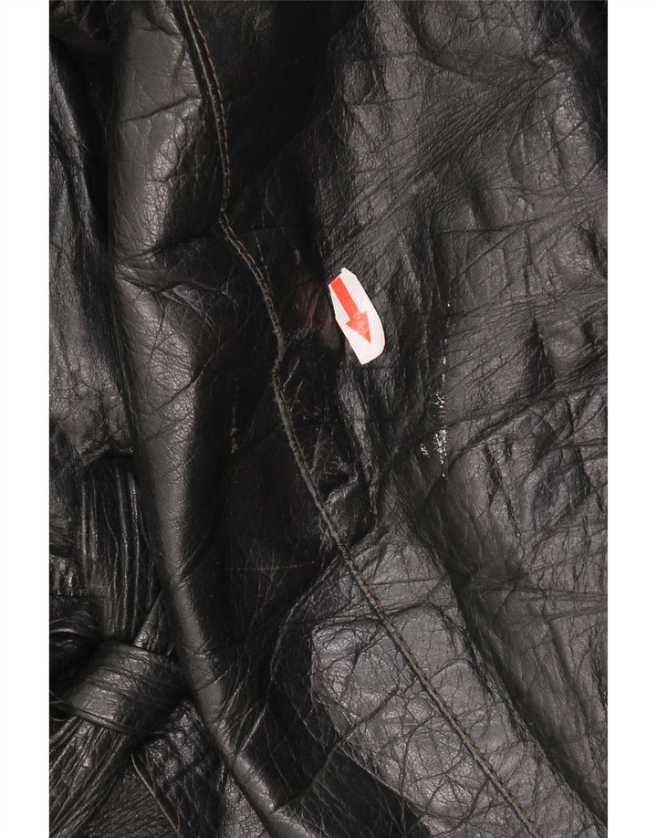 Vintage damska kurtka skórzana IT 48 XL czarna
