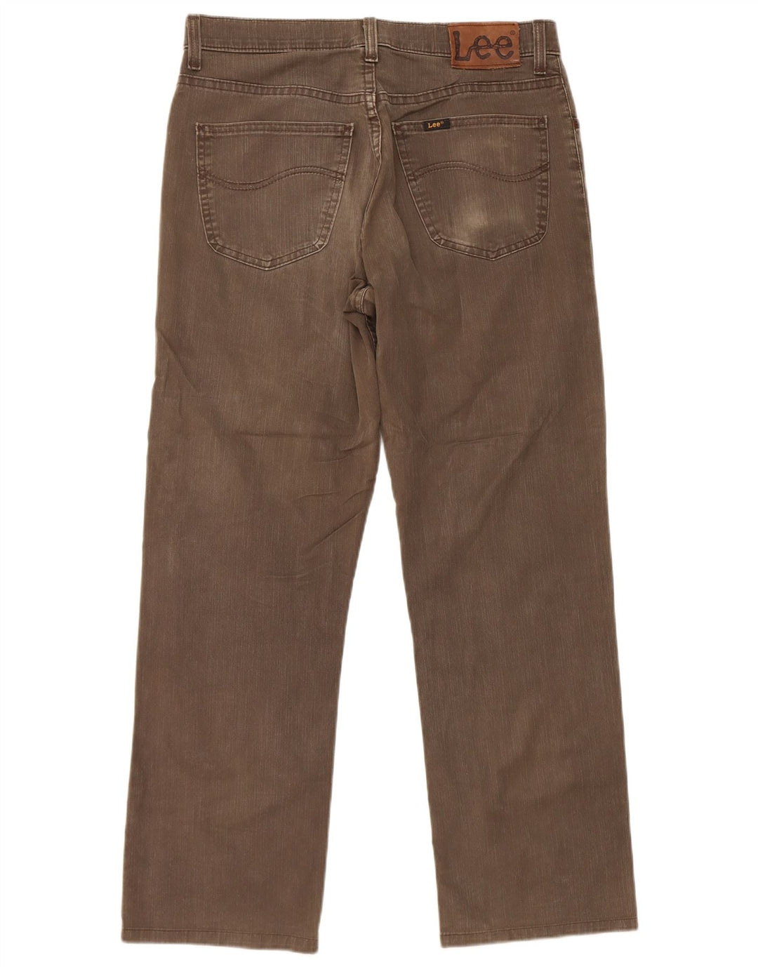 Lee Straight Jeans til mænd W32 L29 brun bomuld