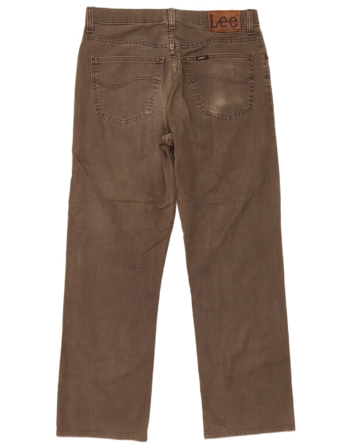 Lee Straight Jeans til mænd W32 L29 brun bomuld