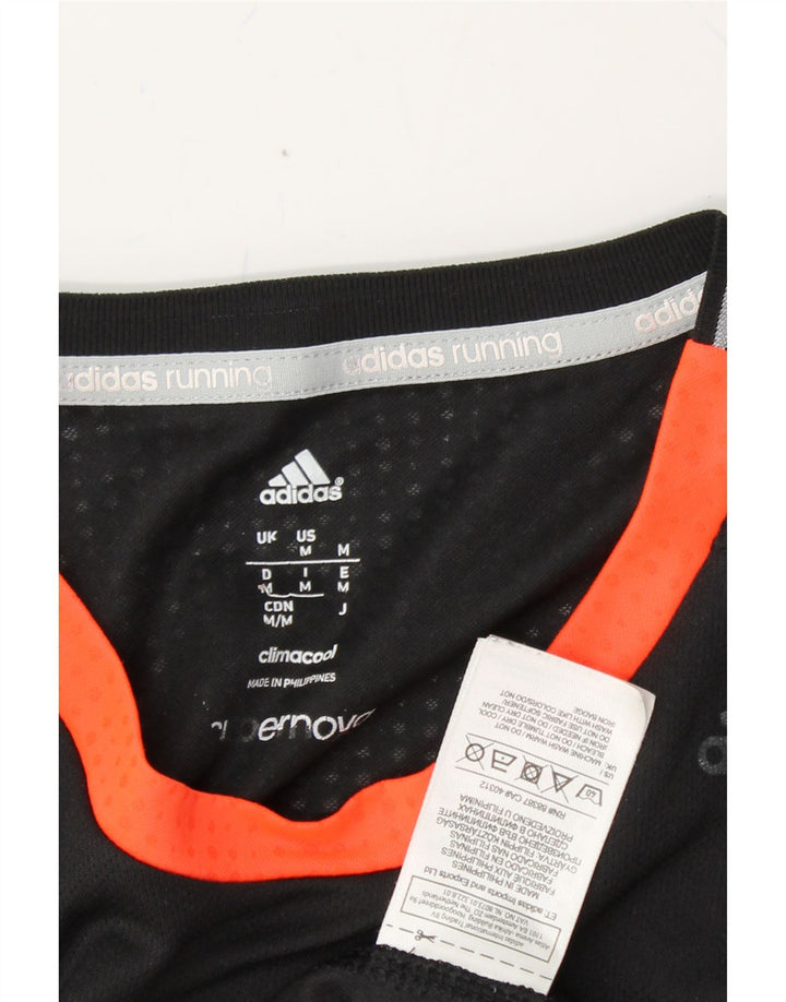 ADIDAS Mens Climacool T-Shirt Top Medium Black Polyester Vintage Adidas and Second-Hand Adidas from Messina Hembry 