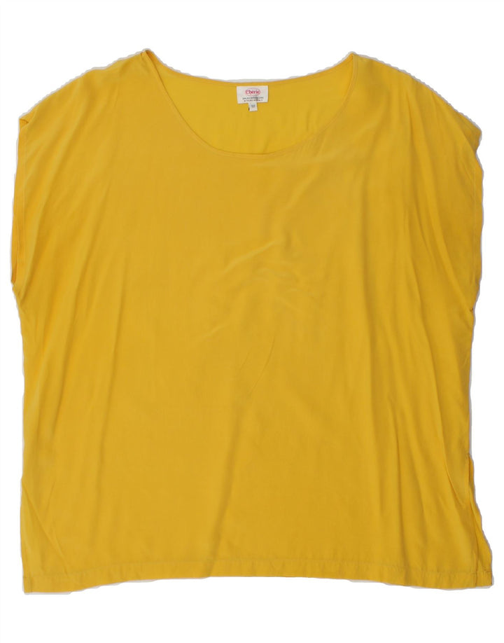 CHERIE Womens Sleeveless Blouse Top IT 52 2XL Yellow Vintage cherie and Second-Hand cherie from Messina Hembry 