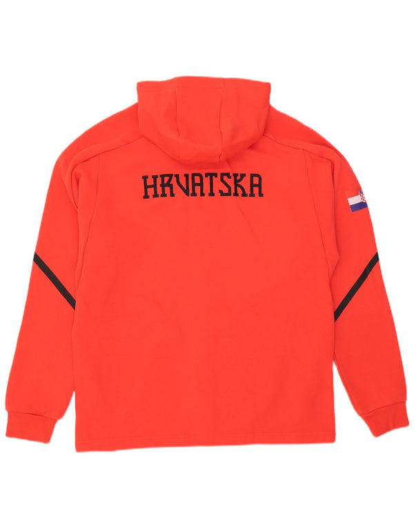 Adidas Herre grafisk hættetrøje med lynlås XL rød bomuld