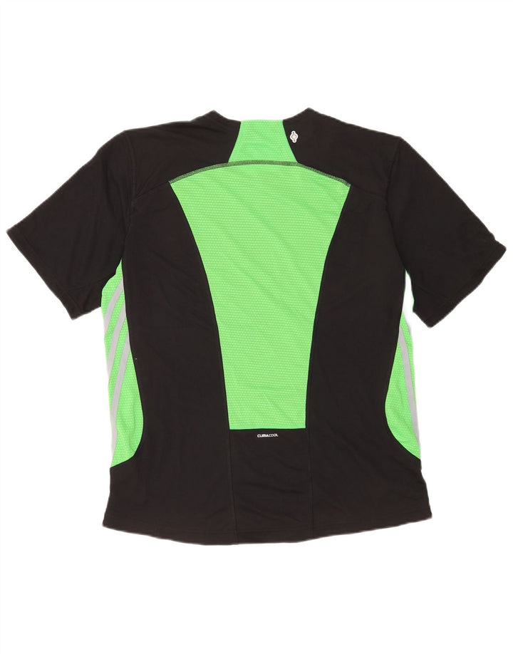 Adidas Mens Climacool T-Shirt Top Medium Black Colourblock Polyester