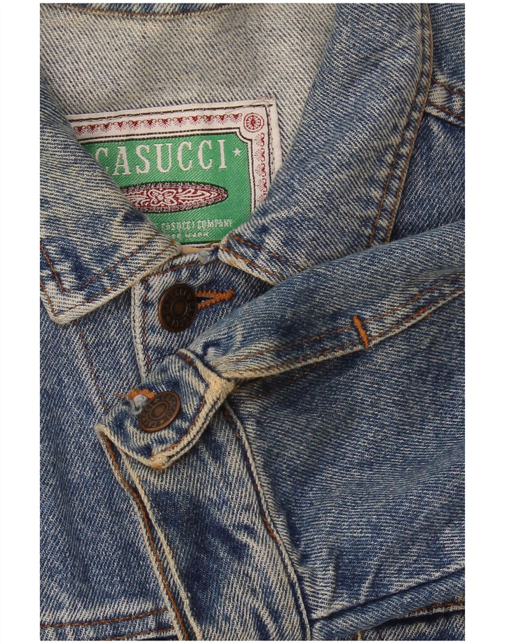 Casucci Veste en jean pour homme UK 36 Petit Bleu Coton