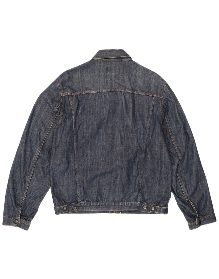 Casucci Herren Denim Jeansjacke UK 38 Mittelblaue Baumwolle