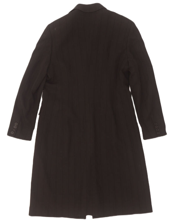 Marella Dame Overfrakke UK 12 Medium Sort Stribet Uld