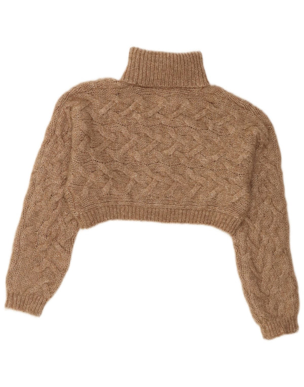 Maglione corto per ragazze Zara con collo alto 11-12 anni in poliestere marrone