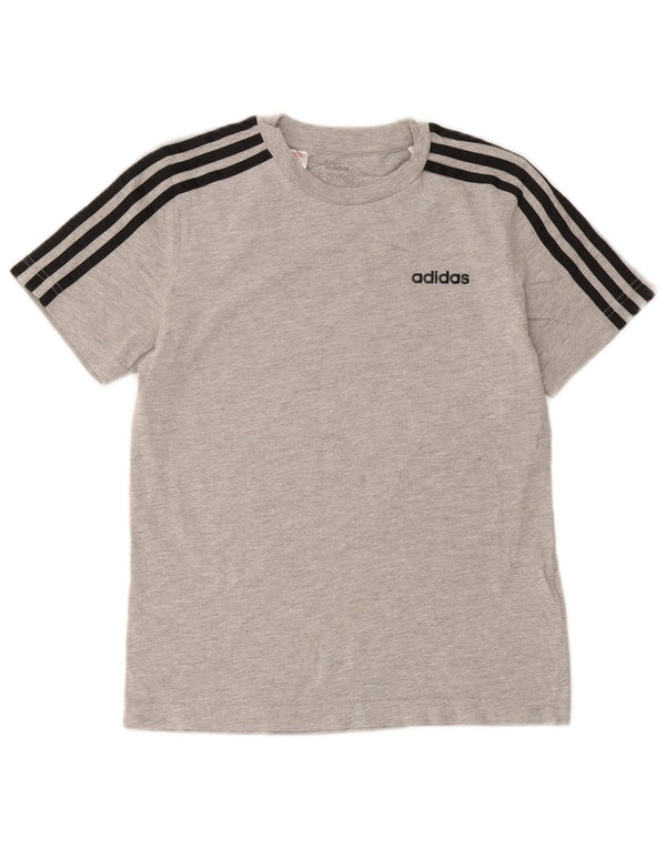 Adidas T-Shirt für Jungen, 11–12 Jahre, grau gefleckte Baumwolle