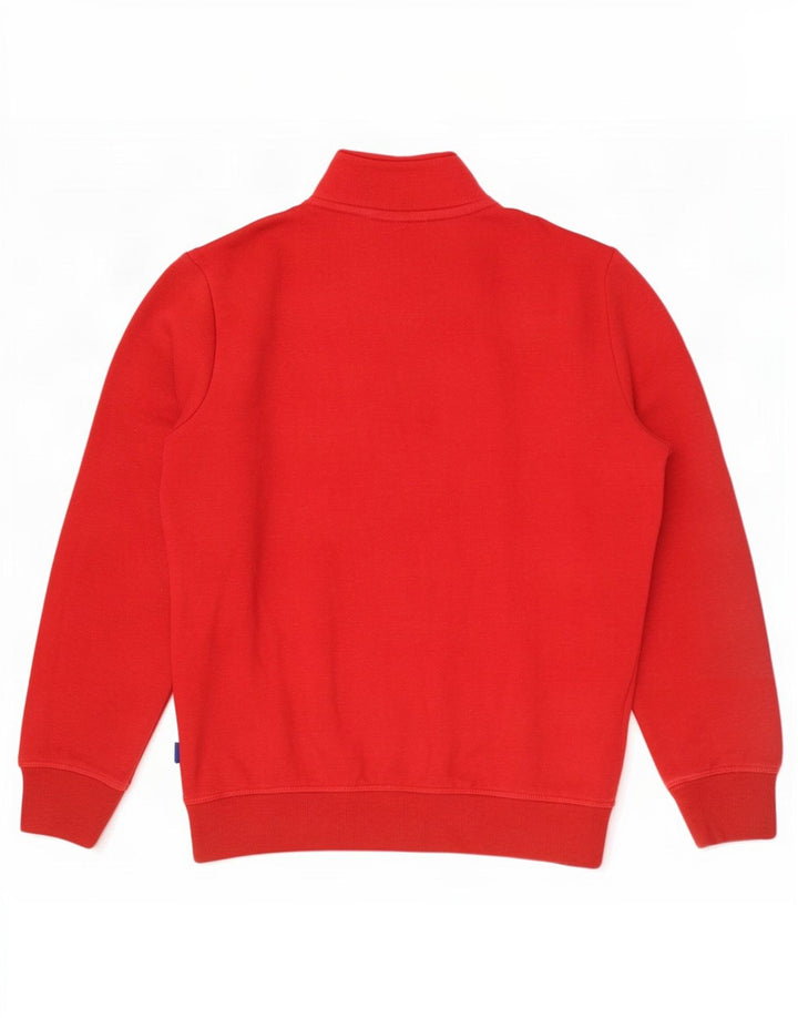 Superdry Sweatshirt med lynlås til mænd, medium rød bomuld