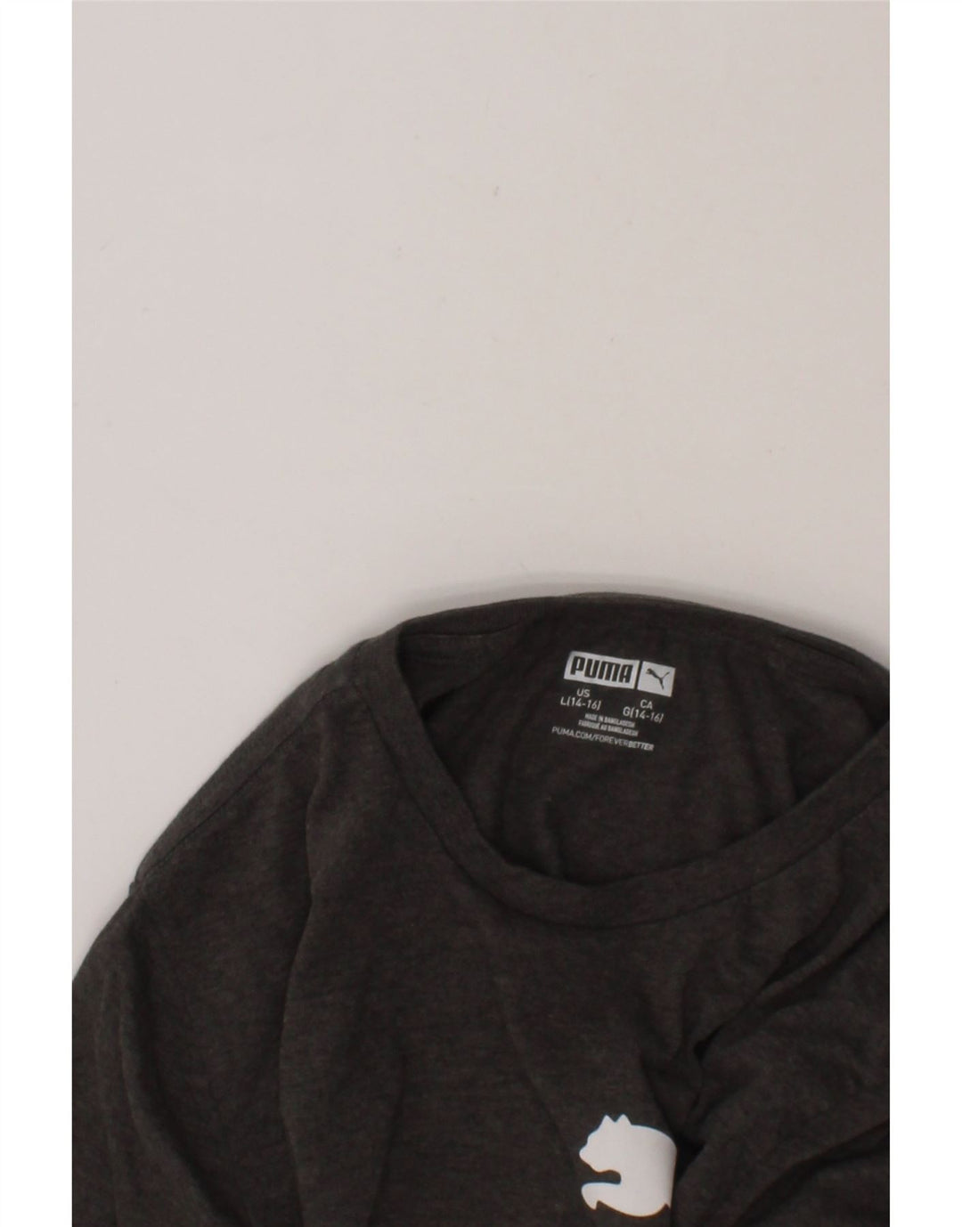 PUMA Boys Graphic T-Shirt Top 12-13 Years Large Grey Vintage Puma and Second-Hand Puma from Messina Hembry 
