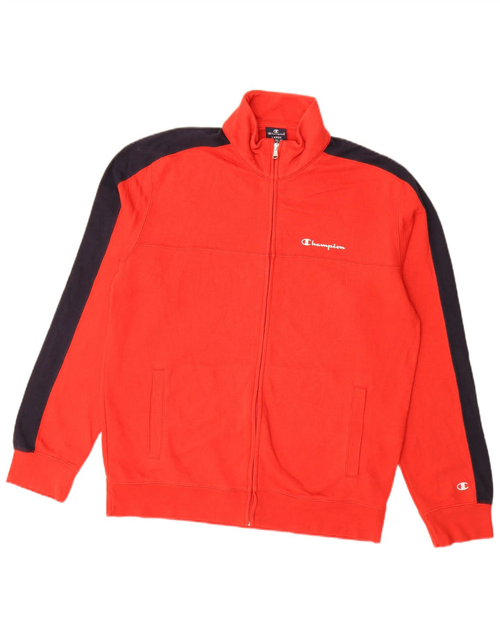 Champion Træningsdragt til mænd Topjakke Stor Rød Colourblock Polyester