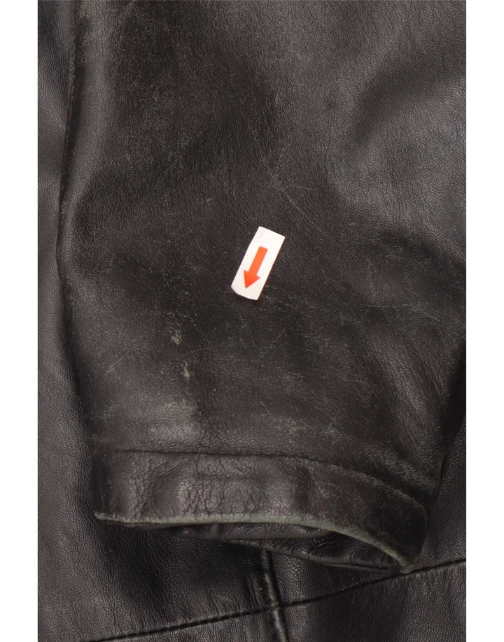 Cappotto oversize in pelle con cappuccio da donna Kiros IT 48 XL Nero