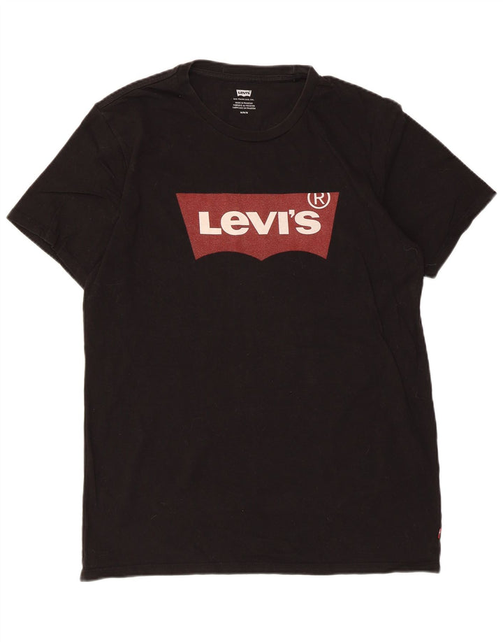T-shirt grafica da uomo Levi's Top in cotone nero medio
