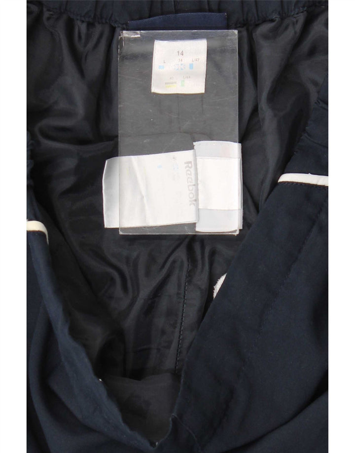 Reebok Womens Capri Tracksuit Trousers UK 14 Medium Navy Blue Polyester