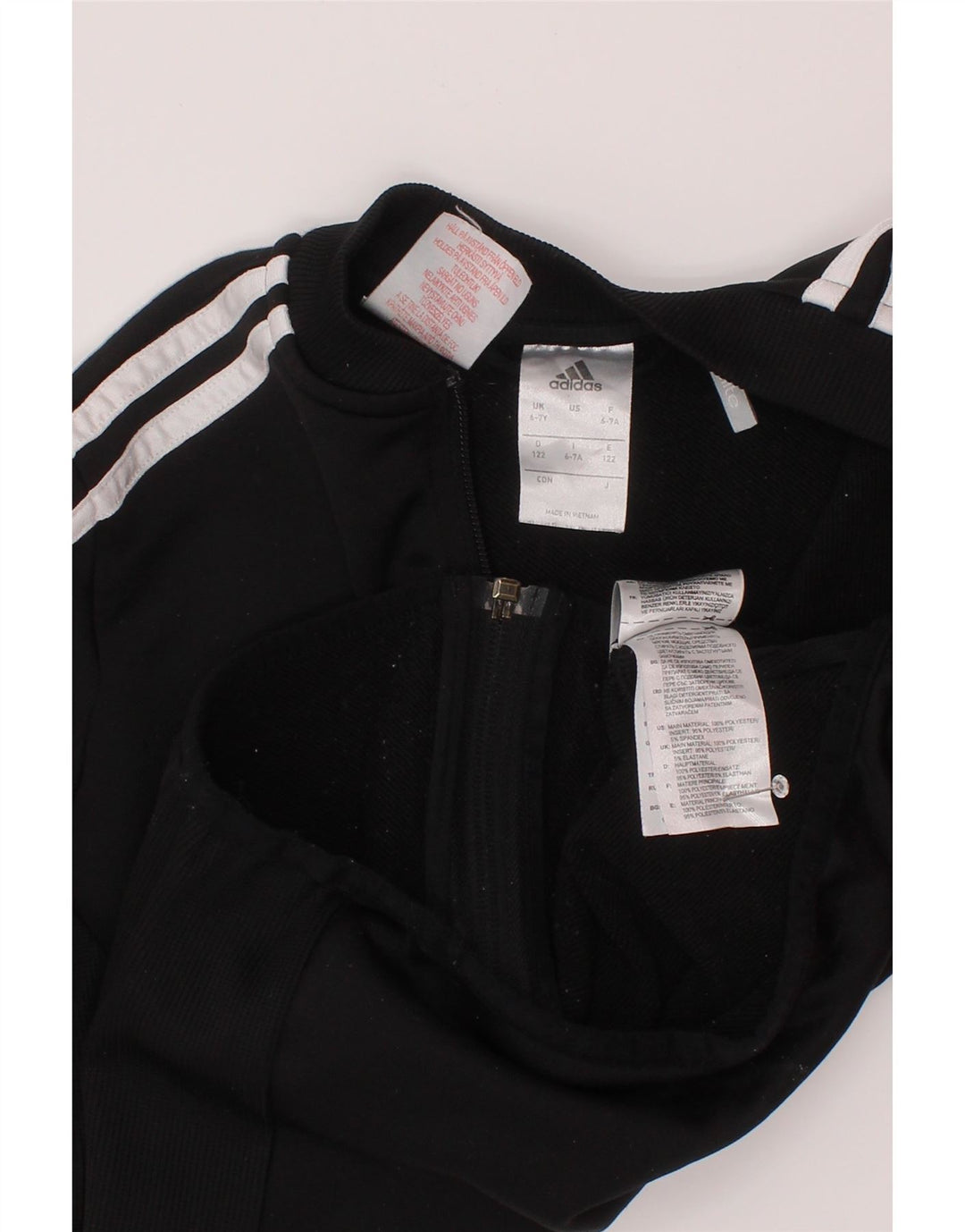 Adidas Chłopięca Kurtka Dresowa Climalite Climalite 6-7 Lat Czarny Poliester